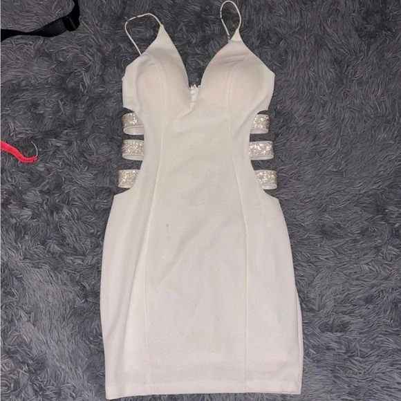 Fine In Rhinestone Mini Dress - Picture 2 of 4